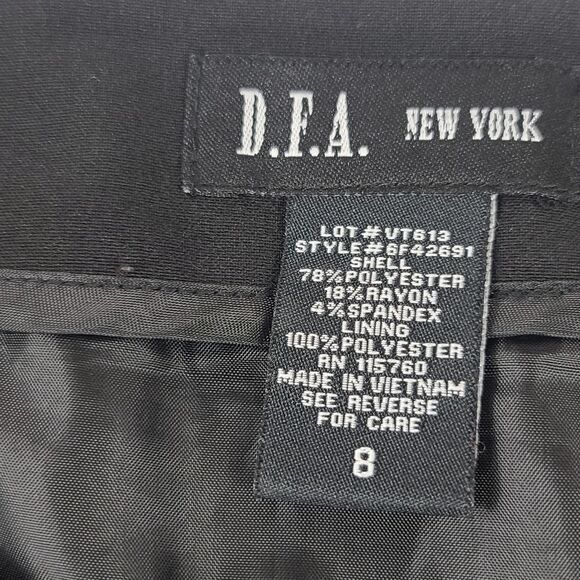 D.F.A. New York Ruffled Black A-Line Skirt - Picture 6 of 6